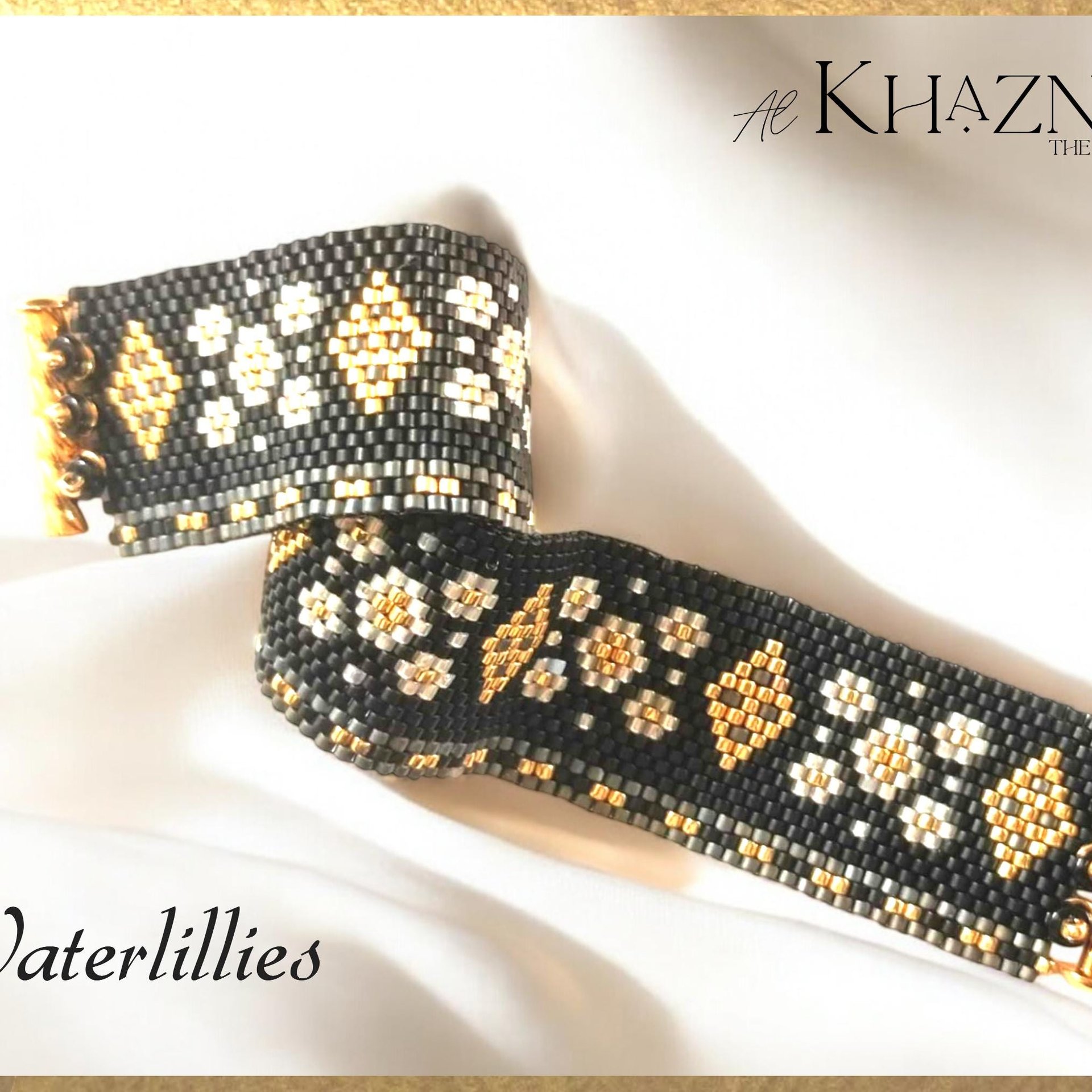 WATERLILLIES - Even Peyote Bracelet Pattern