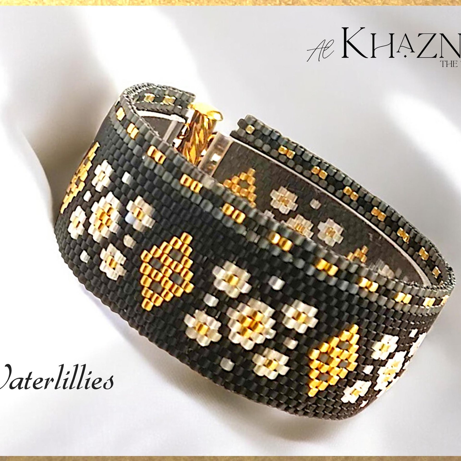 WATERLILLIES - Even Peyote Bracelet Pattern