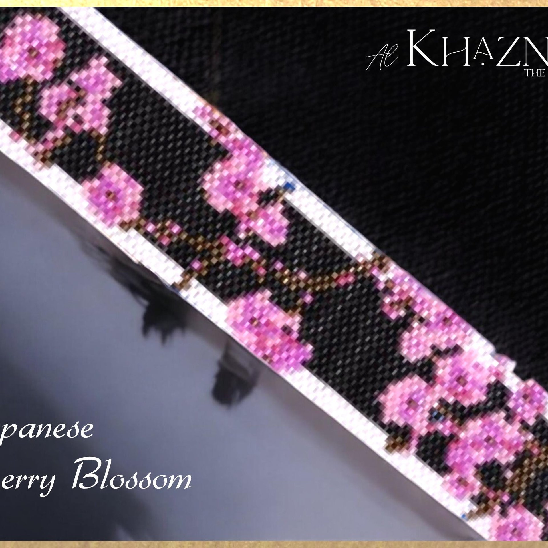 Even Peyote bracelet Pattern "JAPANESE CHERRY BLOSSOM
