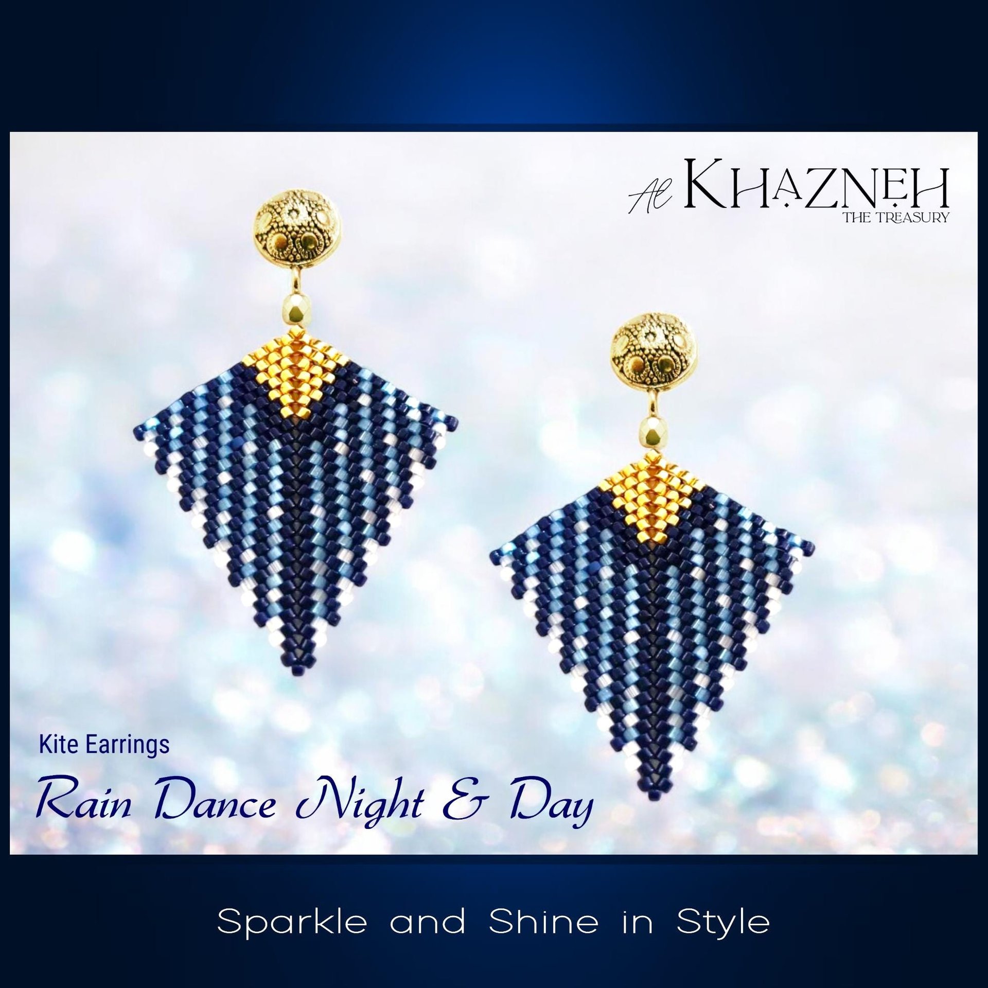 Rain Dance Night & Day - kite earrings pattern
