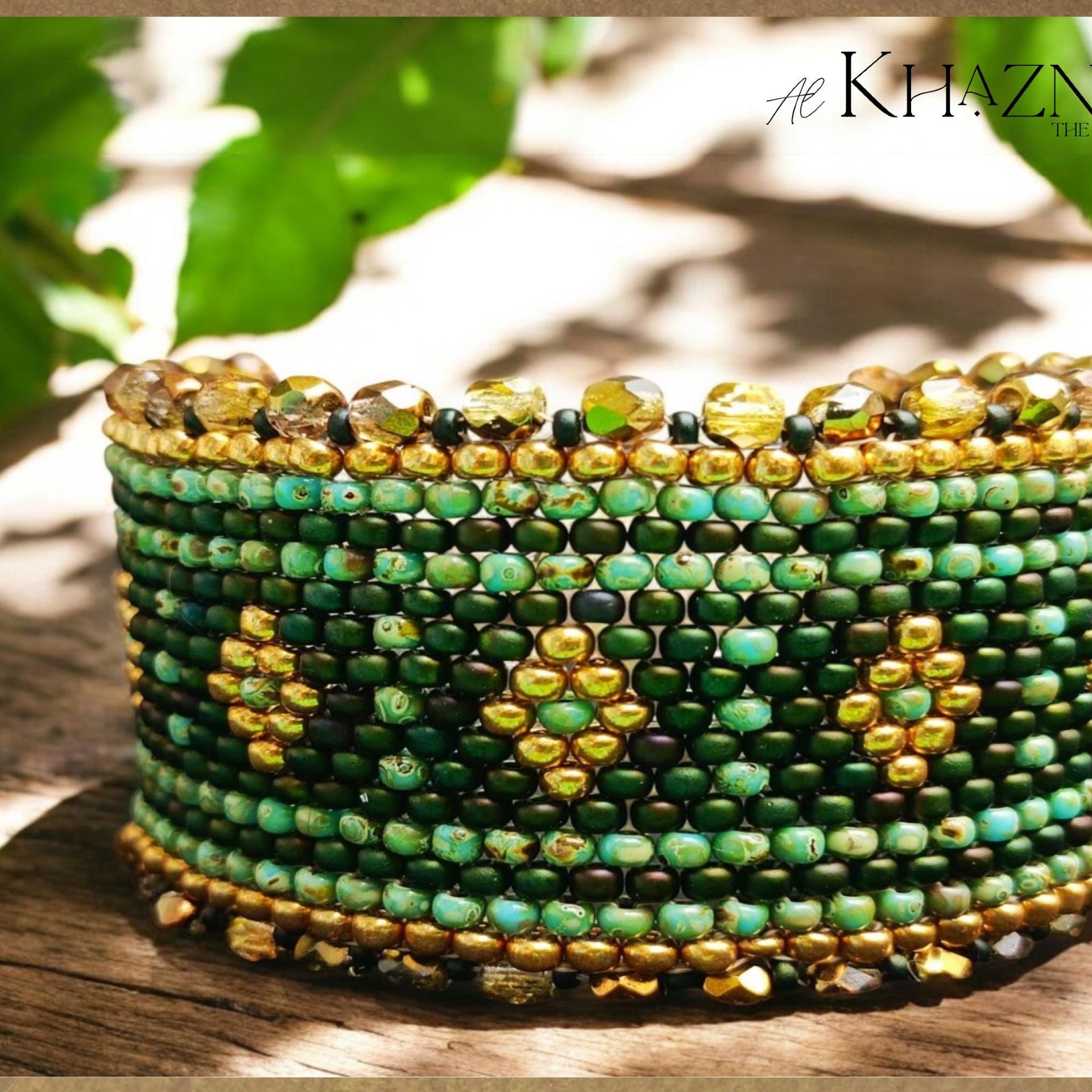 FOREST DANCE - Odd Peyote Bracelet Pattern with ROUND beads.