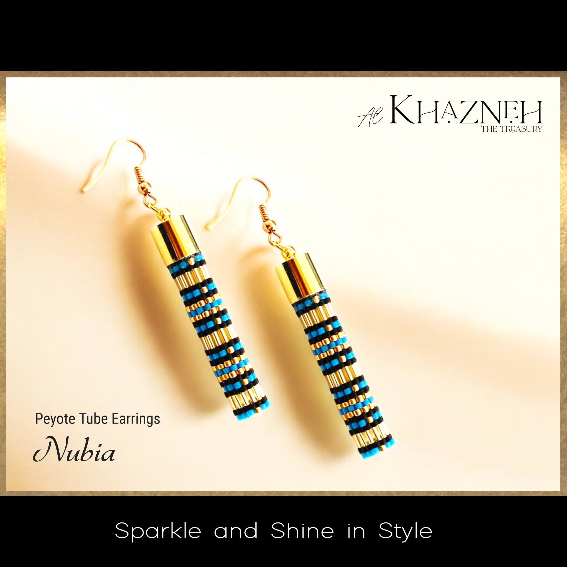 NUBIA - Even Peyote Tube Earrings Pattern