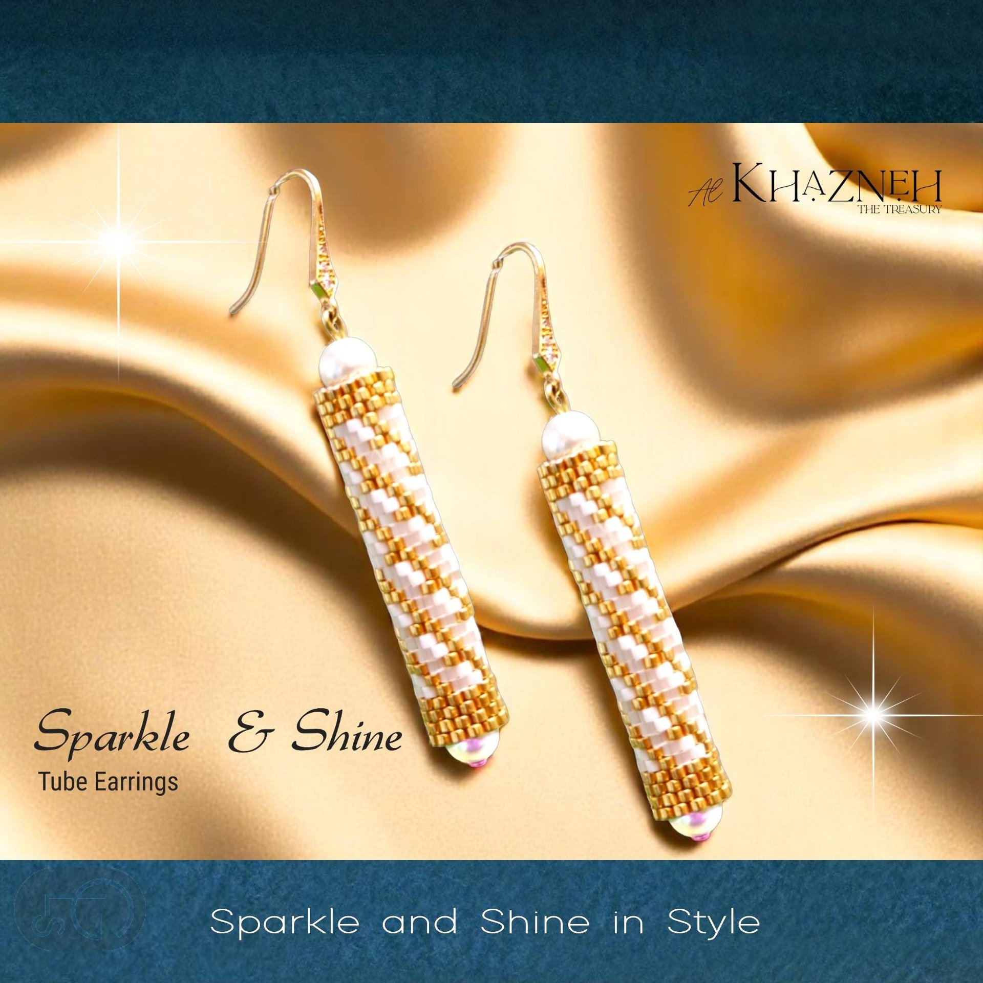 SPARKLE and SHINE - Even Peyote Tube Earrings Pattern
