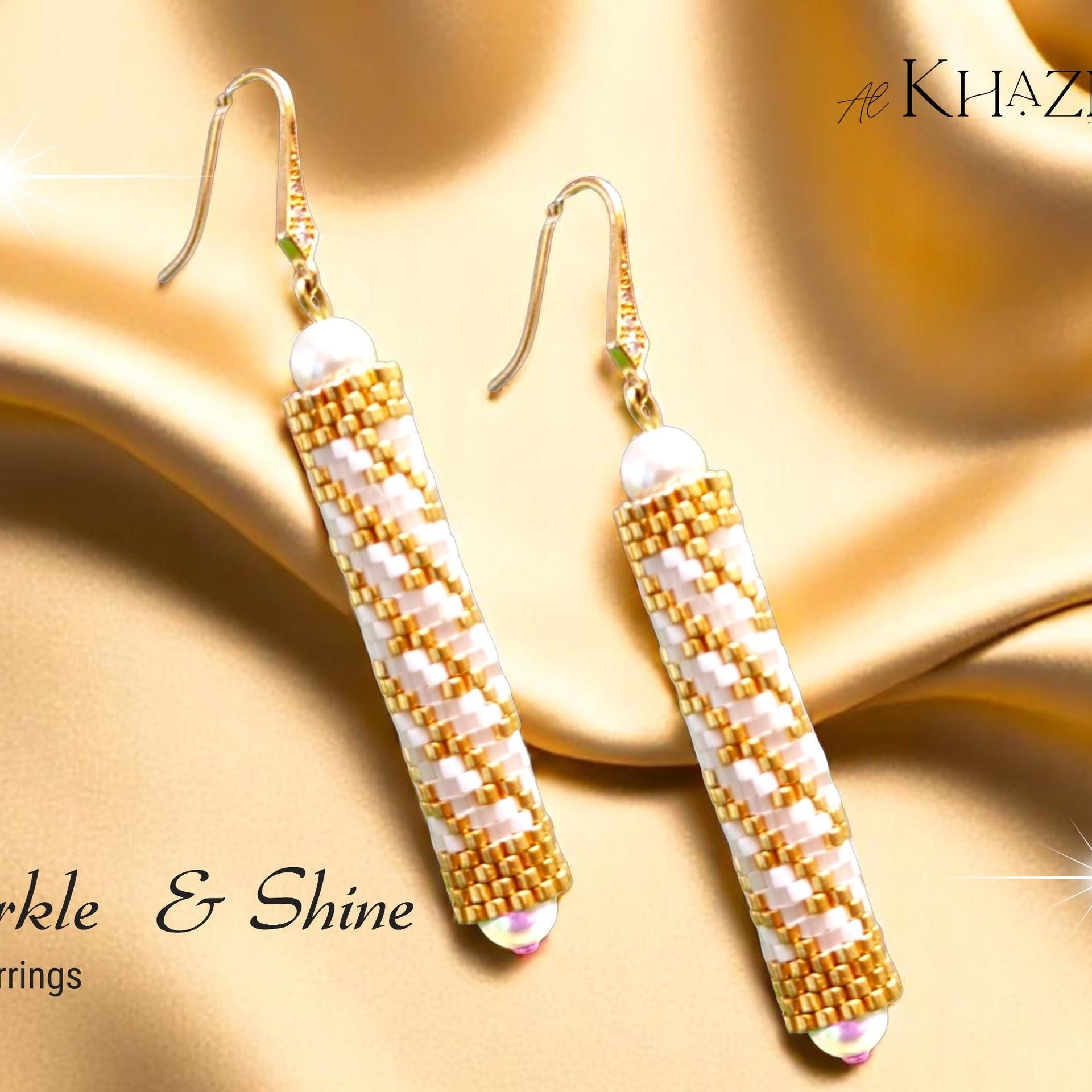 SPARKLE and SHINE - Even Peyote Tube Earrings Pattern