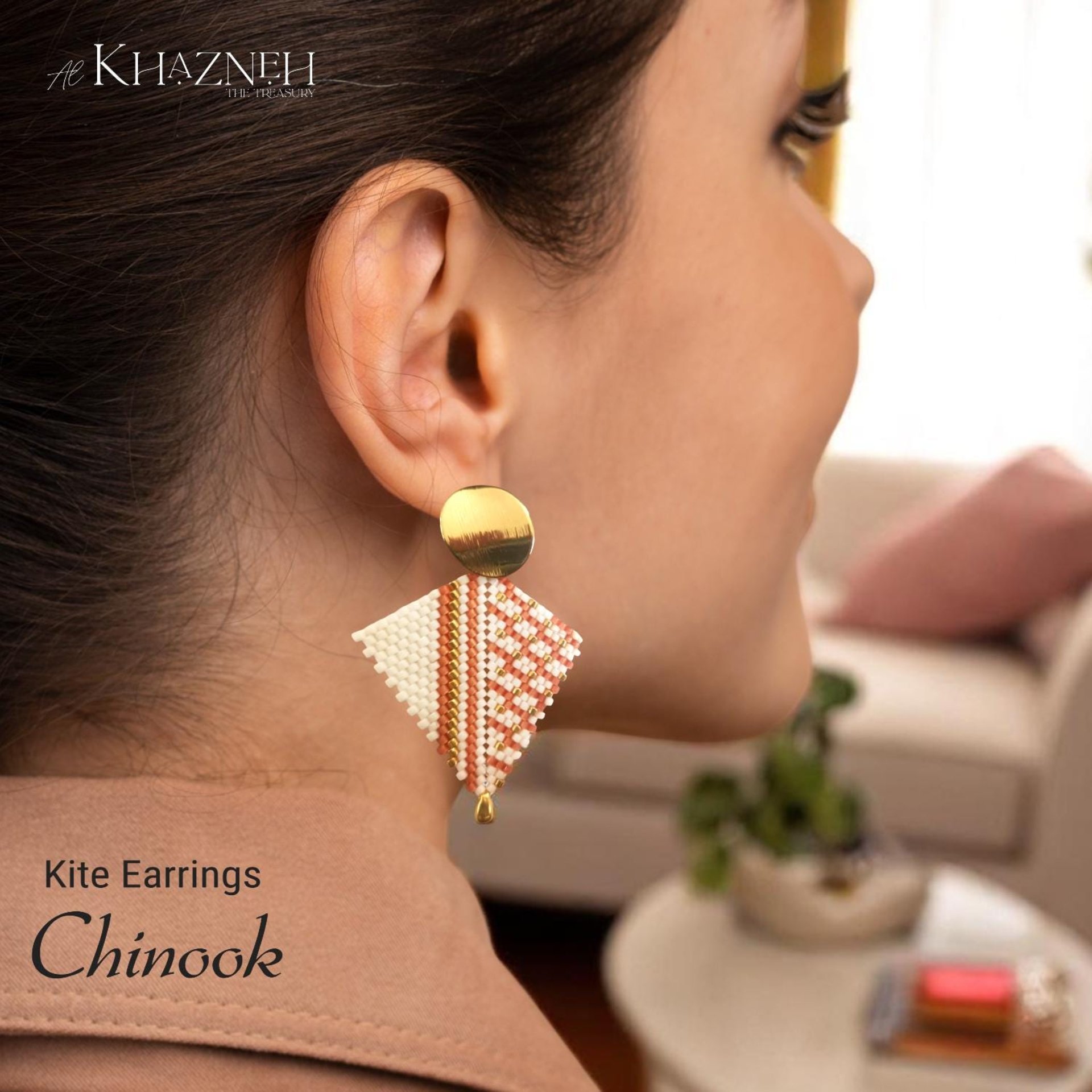 CHINOOK - Peyote Stitch, Kite Earrings Pattern