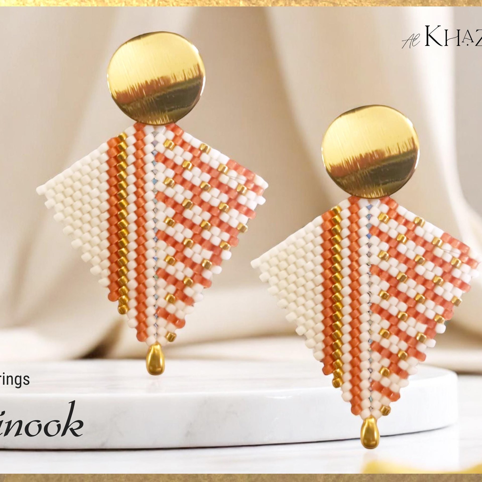 CHINOOK - Peyote Stitch, Kite Earrings Pattern