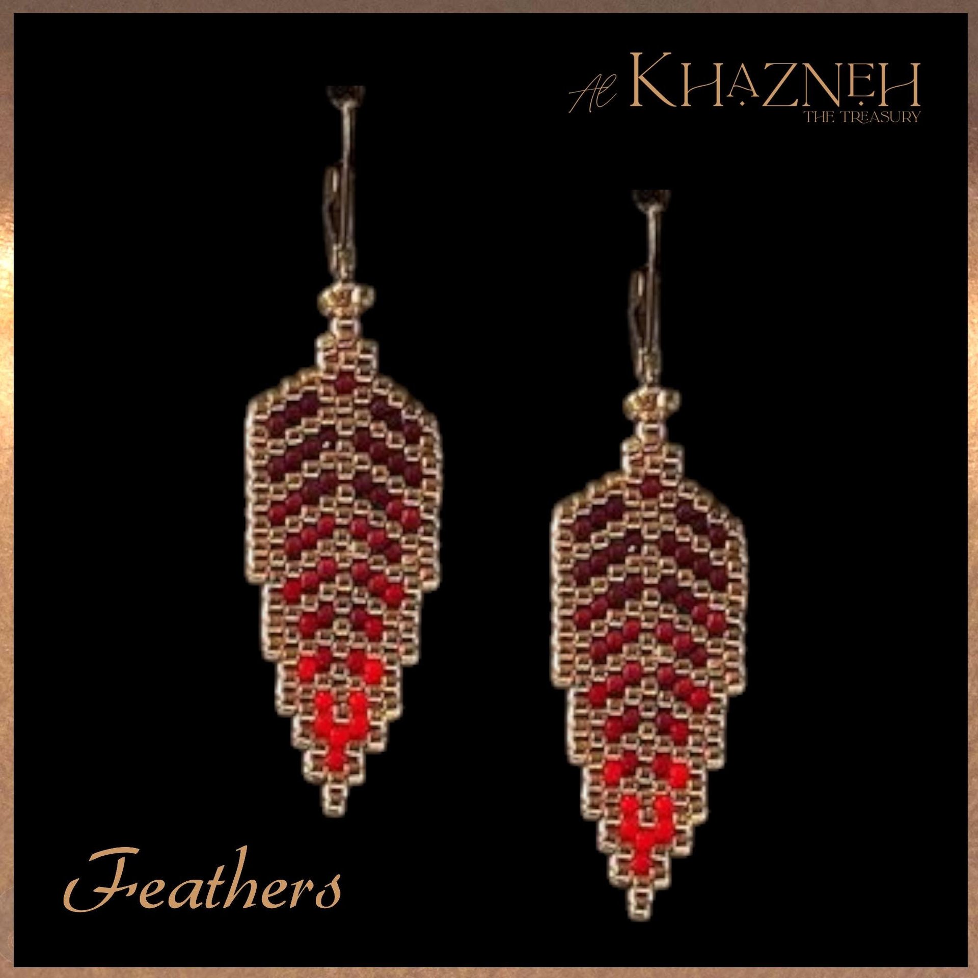 Peyote Earring Pattern "FEATHERS"