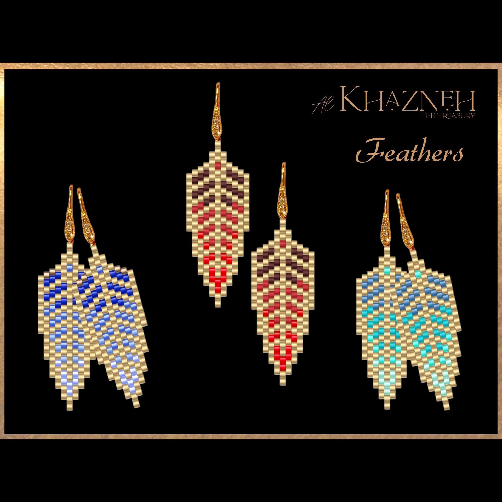 Peyote Earring Pattern "FEATHERS"