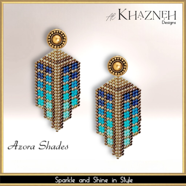 AZORA SHADES - Peyote Stitch Beading Earrings Pattern