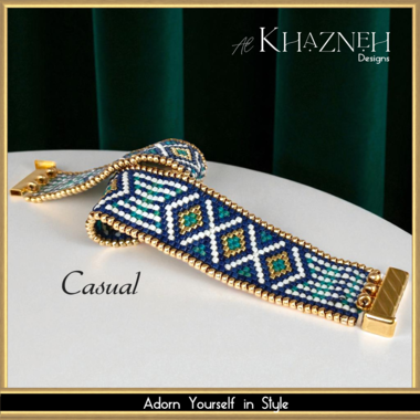 Odd Peyote Bracelet Pattern "CASUAL"