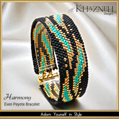 Even Peyote Bracelet Pattern - "HARMONY"