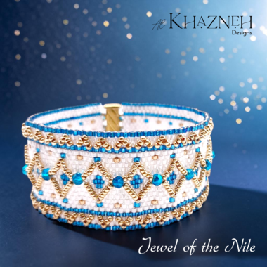 Odd-Peyote Bracelet Pattern/Tutorial "JEWEL of the NILE"