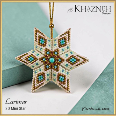 3D Mini Star Ornament / Pendant Pattern LARIMAR