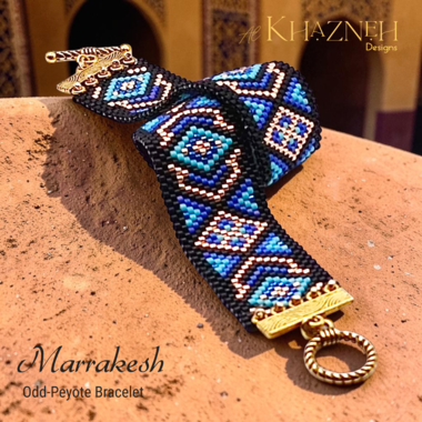 Odd Peyote Bracelet Pattern "MARRAKESH"