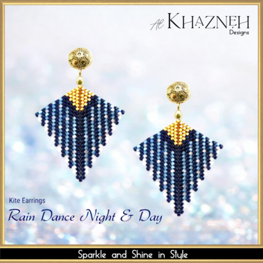 Rain Dance Night & Day - kite earrings pattern