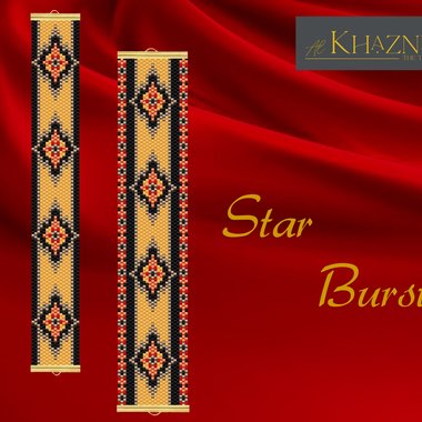 Odd Peyote Bracelet Pattern "STAR BURST"