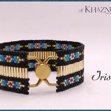 ODD-Peyote bracelet pattern with bugles "IRIS"
