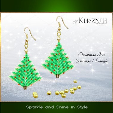 CHRISTMAS TREE Kite Dangle Earrings Pattern