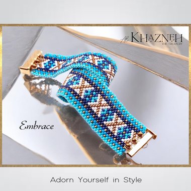 Odd Peyote Bracelet Pattern "EMBRACE"